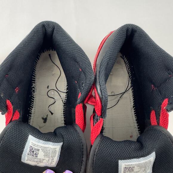 Nike Air Jordan 1 Mid Bred‎ Text black red and white shoes - Picture 8 of 8